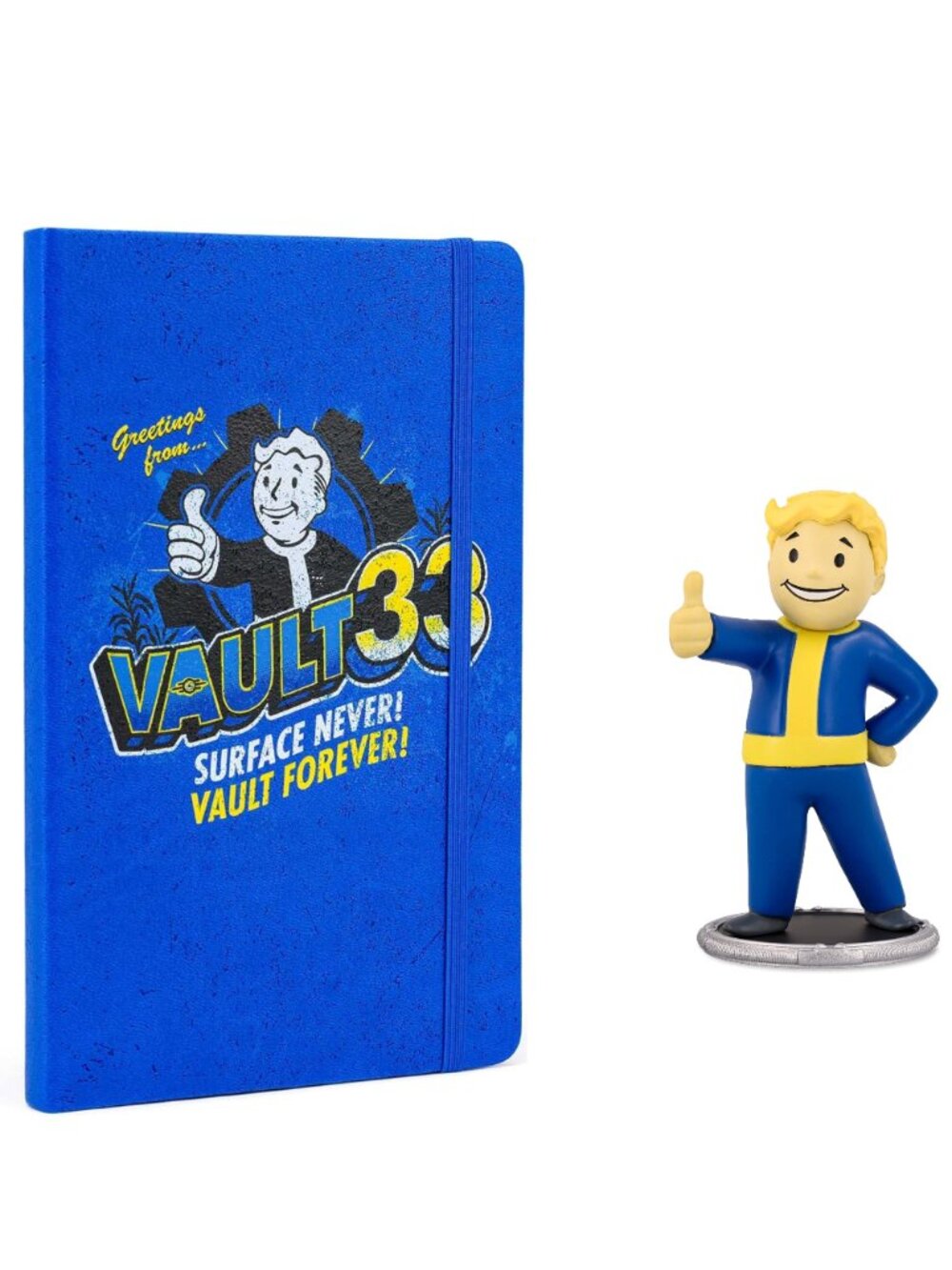 Fallout Hardcover Journal of Vault 33 with Vault Boy 3 Inch Mini Figure